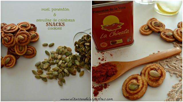 Snacks con Miel, Pimentón & Semillas de Calabaza