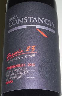 Finca Constancia 2011 Parcela 23, por Bodegas Gonzalez Byass