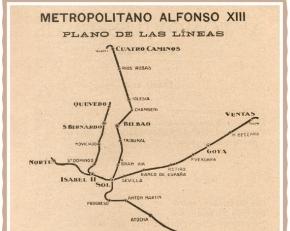 Mapa del Metro de Madrid en 1926