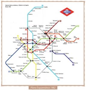 Mapa METRO 1982