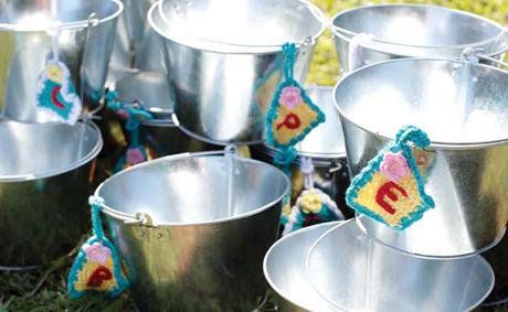 cubos rústicos para fiesta de primavera