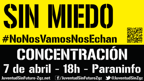 Cartel que anuncia la manifestación del 7 de abril.. HA