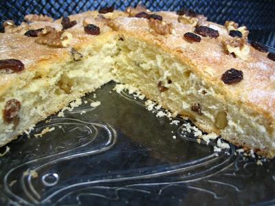 TORTA DE NUECES Y PASAS