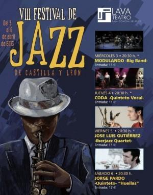 Jorge Pardo completa el VIII Festival de Jazz de Castilla y León Cartel del VIII Festival de Castilla y León