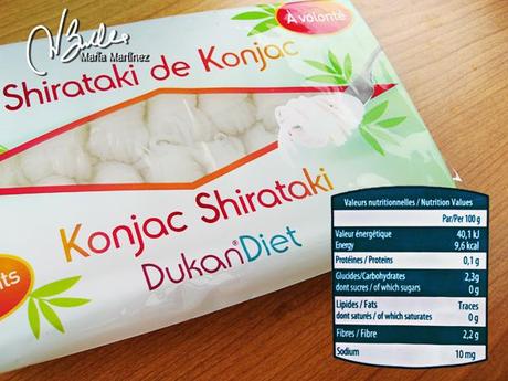 Shirataki Dukan fideos Konjac