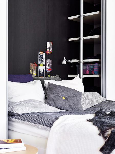 soluciones almacenaje decoración decoración práctica decoración piso pequeño estudio decoración mini pisos decoración interiores estilo nórdico decoración de interiores nórdicos cocinas pequeñas blancas cama armario blog decoración nórdica aprovechar espacio decoración 