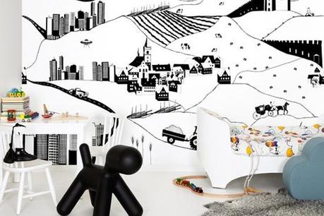 Dormitorios infantiles, cómo decorar sus paredes murales10
