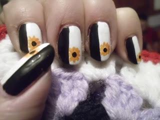 Manicura, blanco y negro, reto 31