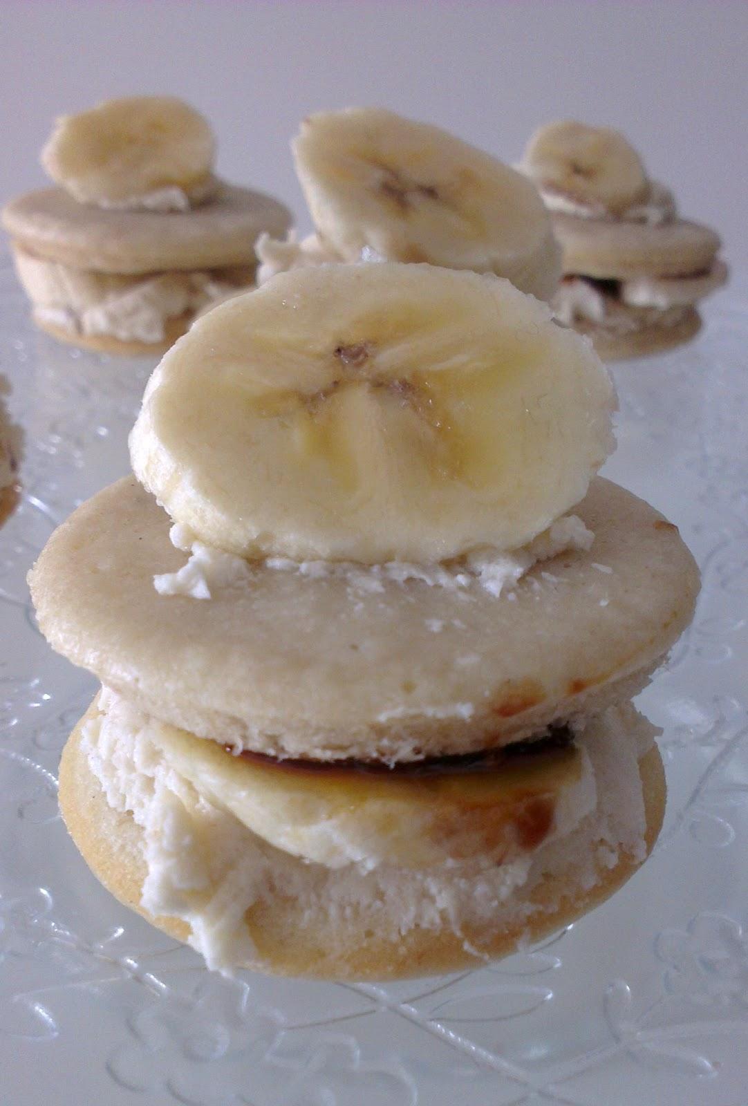 ♥ Whoopie pies de plátano. Banooffe pies.