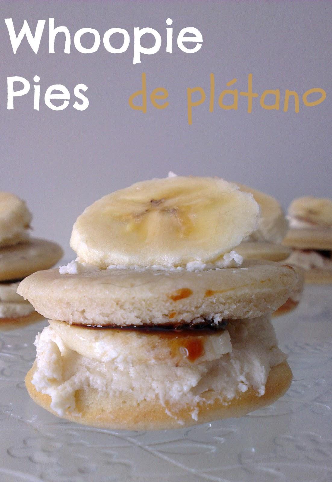 ♥ Whoopie pies de plátano. Banooffe pies.