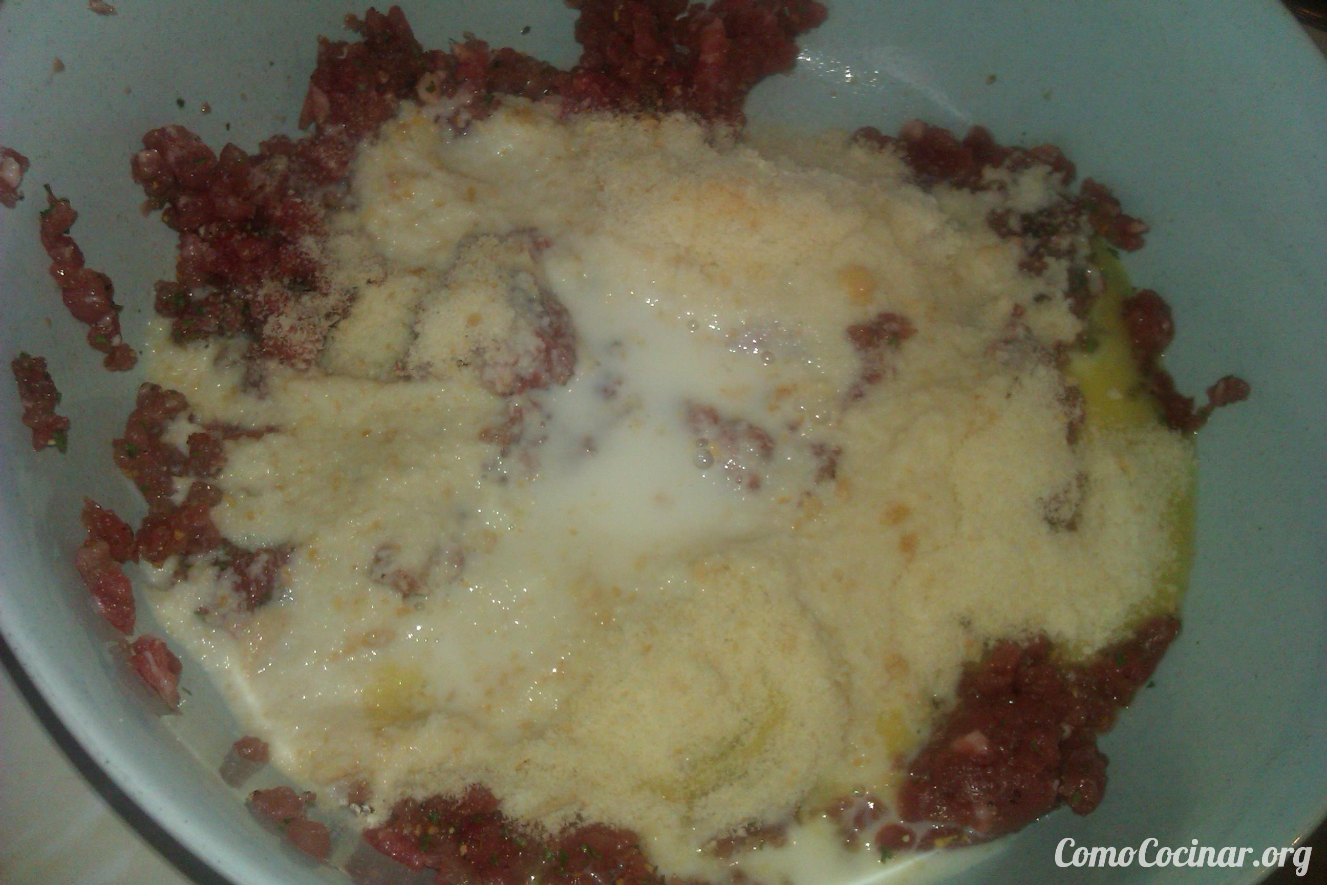 paso a paso Albóndigas en salsa de vino tinto