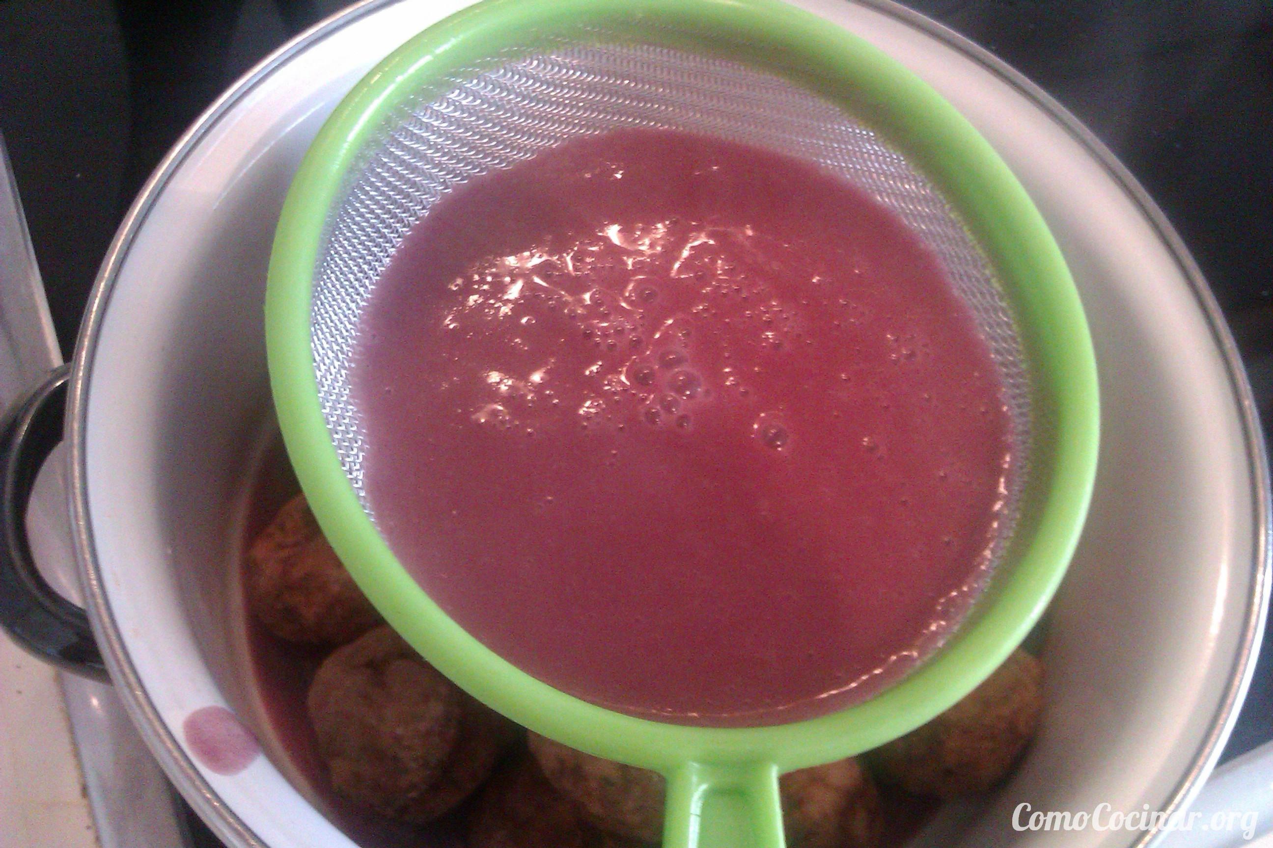 paso a paso Albóndigas en salsa de vino tinto