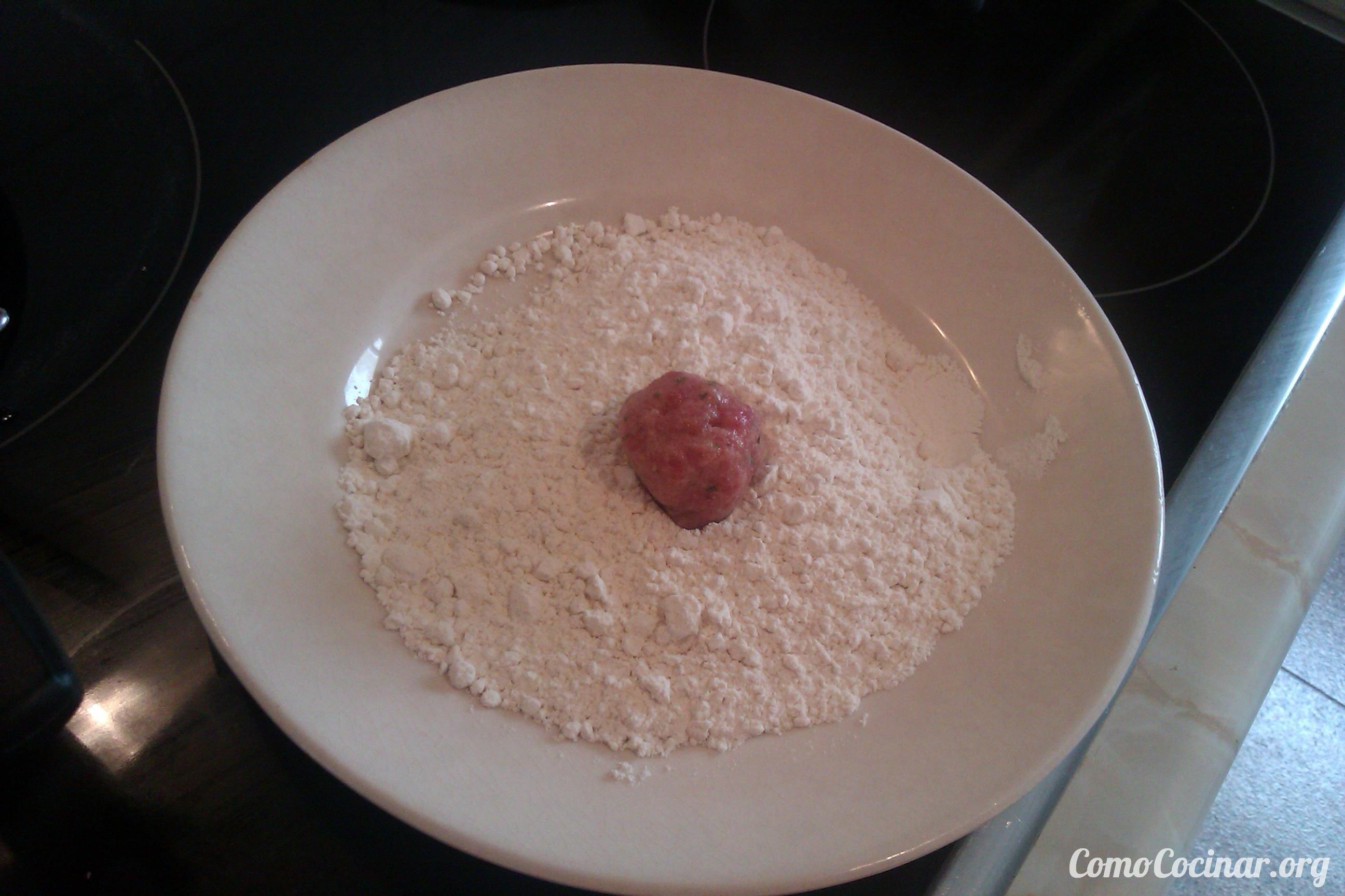 paso a paso Albóndigas en salsa de vino tinto