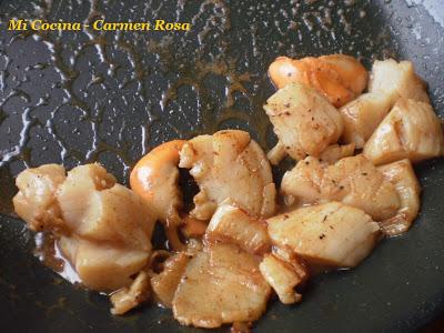 PEREGRINAS CON WHISKY A LA PLANCHA