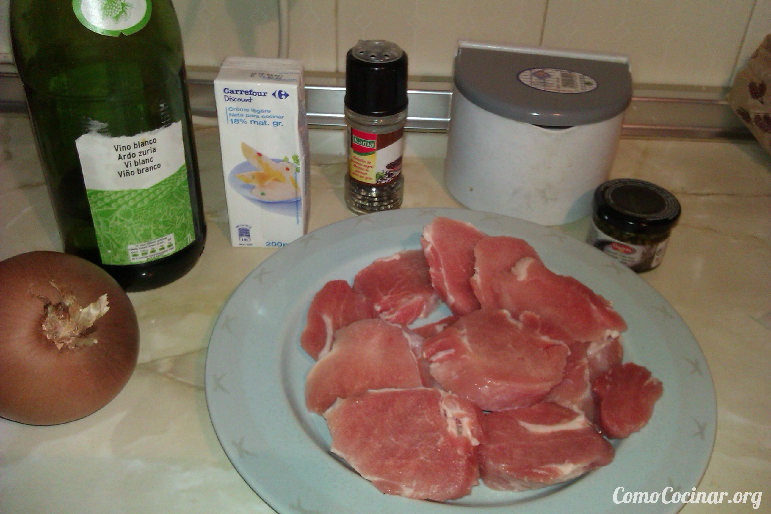 Ingredientes Solomillo a la pimienta verde 