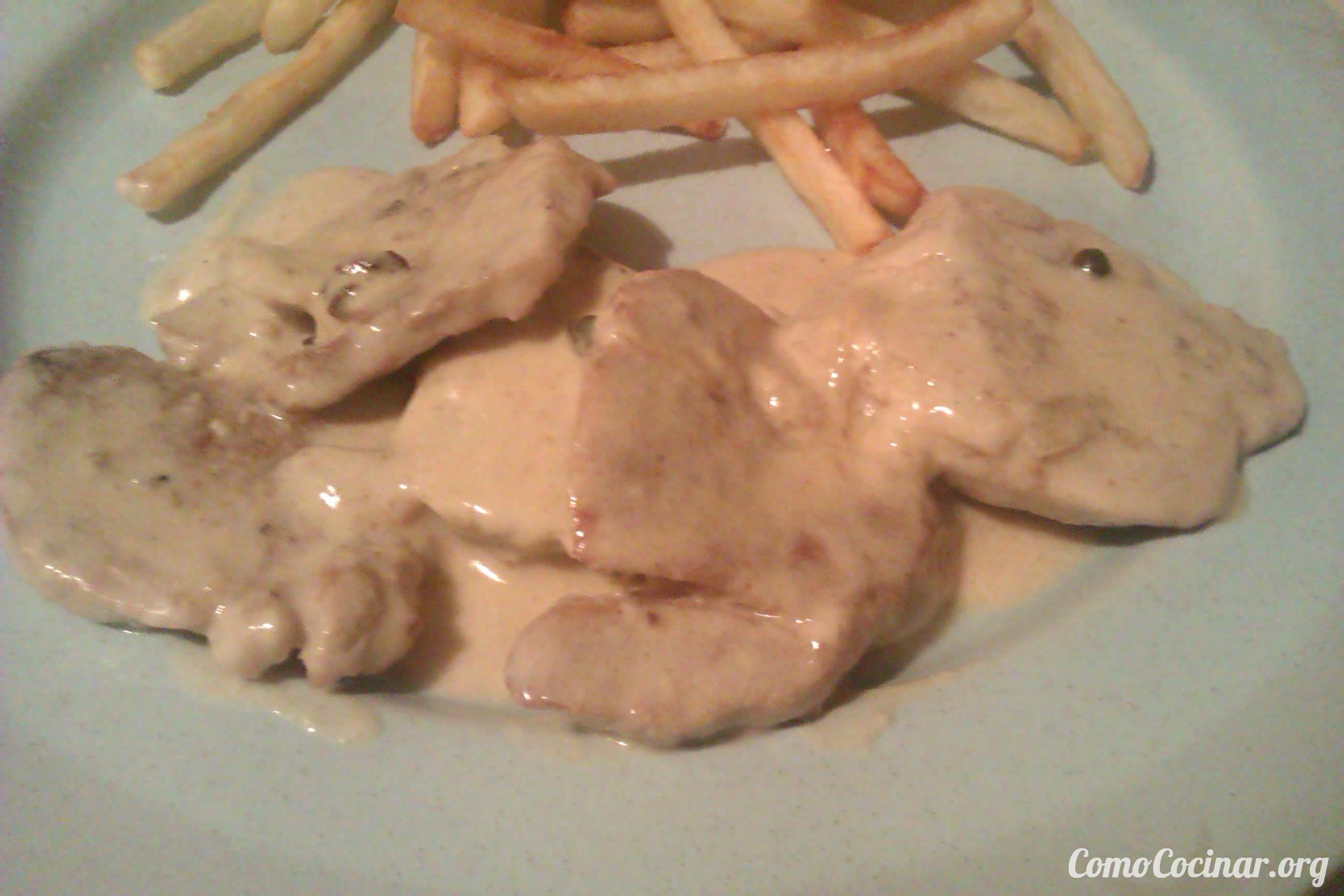 solomillo a la pimienta verde