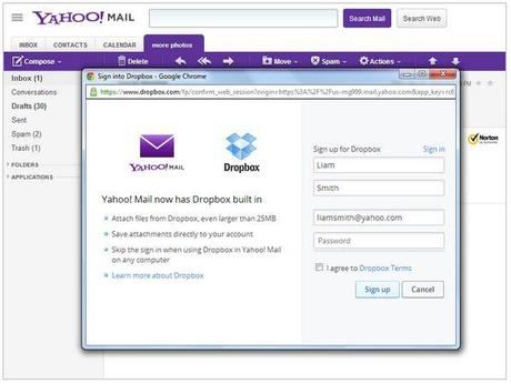 yahoo-email-dropbox