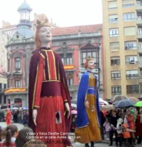 Desfile Carrozas Comida en la calle Aviles 2013, Video y fotos