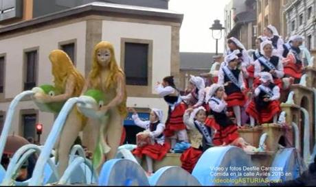 Desfile Carrozas Comida en la calle Aviles 2013, Video y fotos