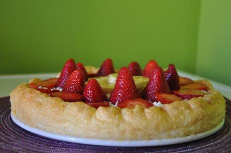 Tarta  De Fresas Y Plátano Sin Azúcar