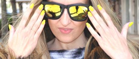 Neon nails and sunnies, so in