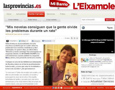 Nueva entrevista en la prensa valenciana: LAS PROVINCIAS 1.4.2013