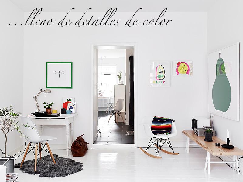 Un sencillo salón de estilo nórdico