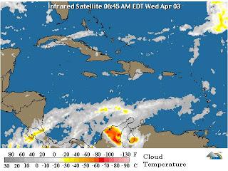 Llueve en provincias del Suroeste por vaguada.