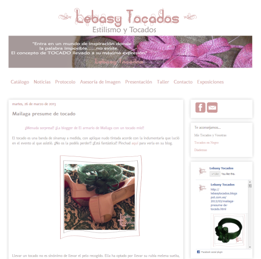 Blog Lebasy Tocados creado por Susysevs Kosas.