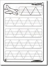 Preescritura: fichas de para niños de 4 años