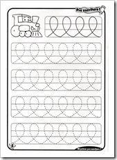 Preescritura: fichas de para niños de 4 años