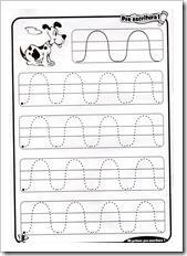 Preescritura: fichas de para niños de 4 años