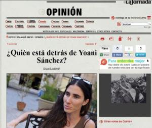 YOANI SÁNCHEZ AL DESNUDO HOY