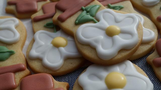 Galletas de maceta de margarita (con un cortador de muñeco de nieve!!!)