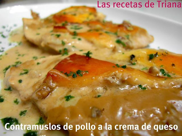 Contramuslos de pollo a la crema de queso