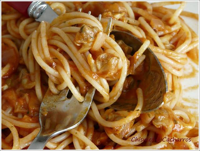 Spaguettis con Berberechos