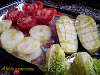 VERDURAS ASADAS CON SALSA DE ANCHOAS