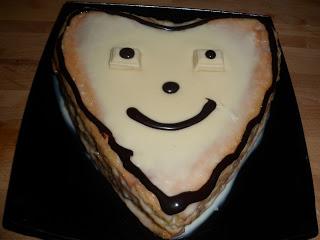 bizcocho con trocitos de chocolate blanco