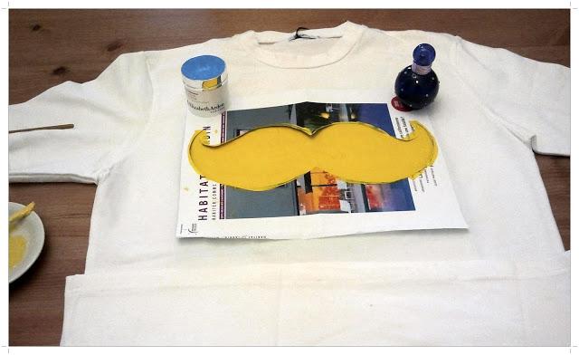 DIY Mi t-shirt con bigotes pop