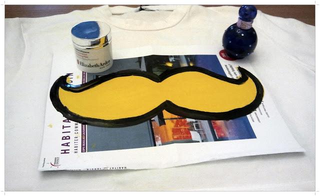 DIY Mi t-shirt con bigotes pop