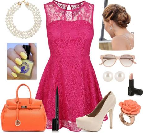 verano - rosa y naranja