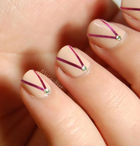 NOTD + TUTORIAL: Uñas con nail tape o cintas de colores.