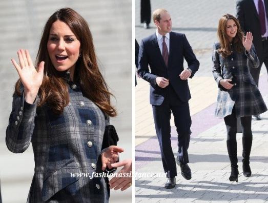 Kate Middleton visita Escocia vestida de cuadros escoceses