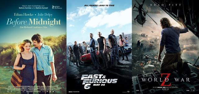 Ronda de pósters ('A Todo Gas 6', 'World War Z', 'Before Midnight'...)