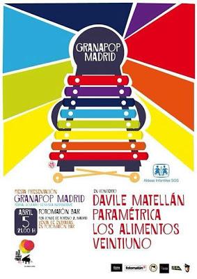 Fiesta Presentación Granapop 2013: Davile Matellán, Los Alimentos, Paramétrica y Veintiuno (05.Abril.2013 en Fotomatón Bar)