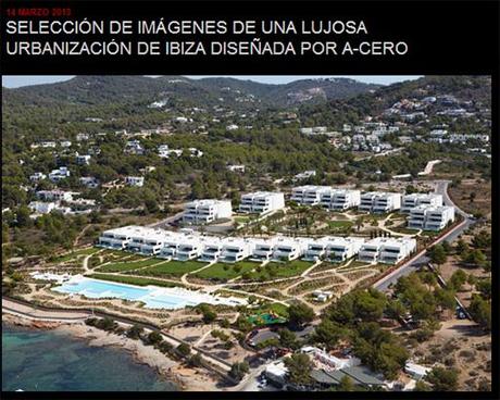 Selección de imágenes de interiorismo de una lujosa urbanización en Ibiza disenada por A-cero