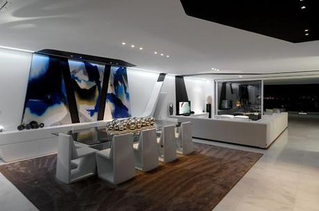 Selección de imágenes de interiorismo de una lujosa urbanización en Ibiza disenada por A-cero