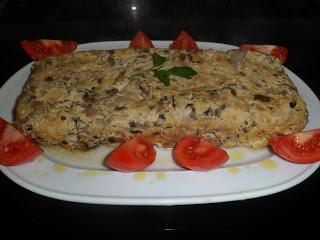 pastel de  champiñones