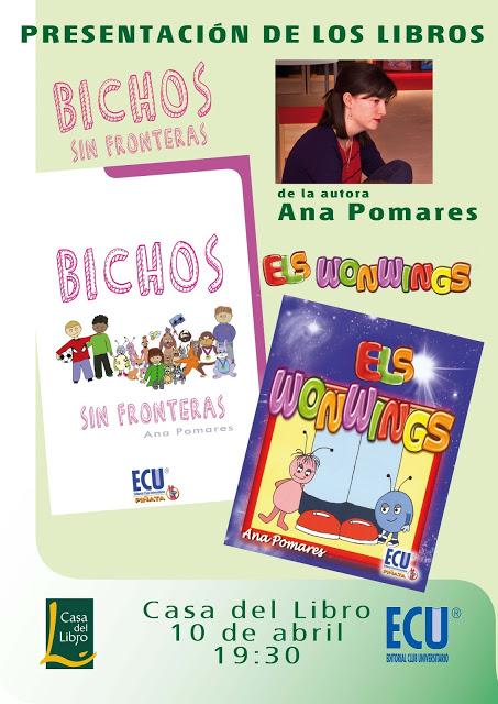 Presentación de los libros Els Wonwings y Bichos sin fronteras de Ana Pomares