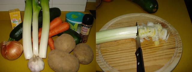 CREMA DE CALABACINES, PUERROS Y ZANAHORIAS